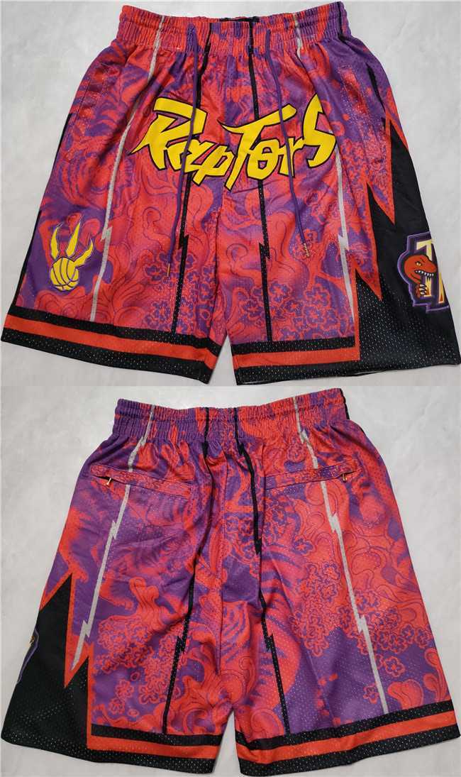 Men%27s Toronto Raptors Red Mitchell&Ness Shorts (Run Small)->nba shorts->NBA Jersey